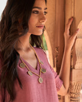 trueBrowns 22K Gold-Plated Coin Necklace