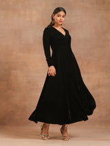 trueBrowns Black Velvet Dress