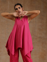 Pink Gold Cotton Handkerchief Co-Ord Set