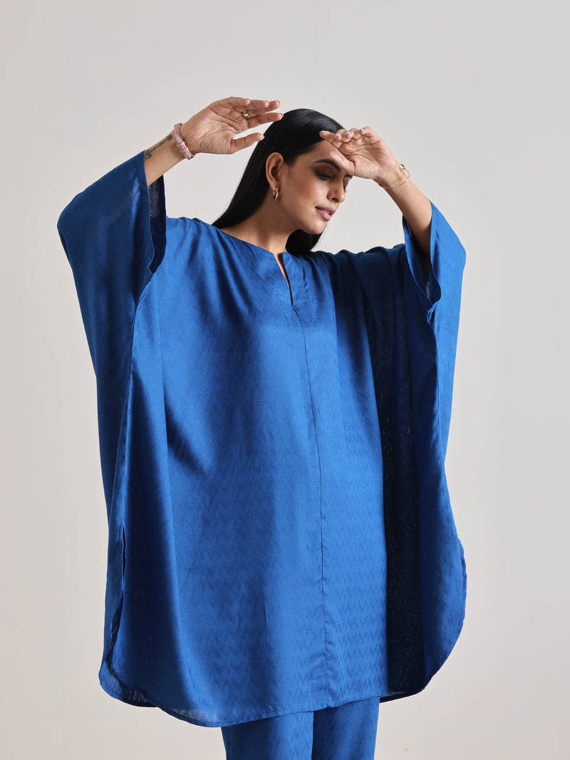 Ink Blue Oversized Round Co-Ord Set