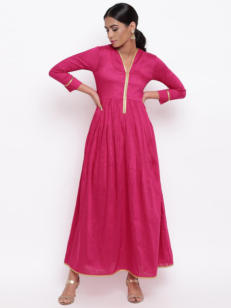 Pink Gold Lace Dress - trueBrowns