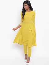 Pure Cotton Gota Sleeve Kurta Set - trueBrowns