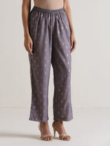 Plum Grey Foil Short Co-Ord Set