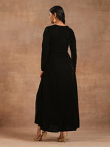 trueBrowns Black Velvet Dress