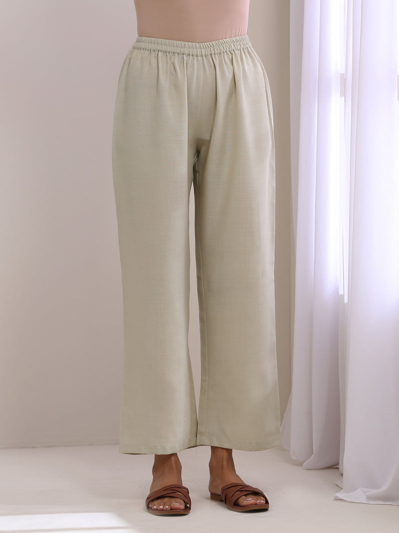 Light Grey Slub Co-Ord Set